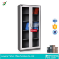 2017 Modern Silver Glass Display Cabinet with Double Glass Door